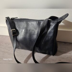 Derek Alexander Black Leather Crossbody Bag